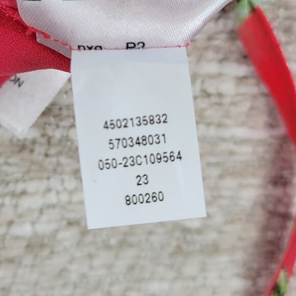 Chicos Maxi Dress Womens 0 Pink Tropical Floral Tassels Lined Swing Flowy - Picture 6 of 16